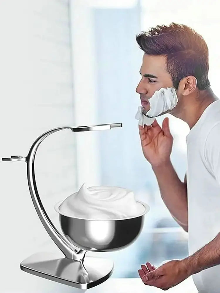 Ultimate Shaving Kit: Shaving Brush, Razor Stand, and Soap Bowl Set - Perfect Gift for Men on Father's Day and Birthdays