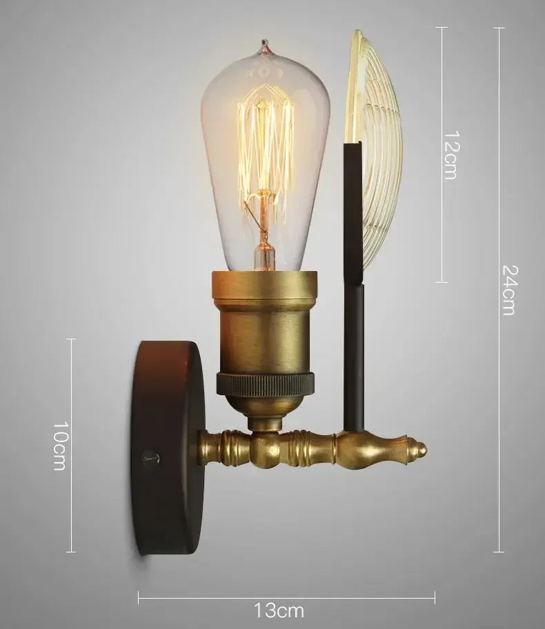 Living room American personality creative retro industrial style bedroom corridor porch bedside restaurant led wall lamp