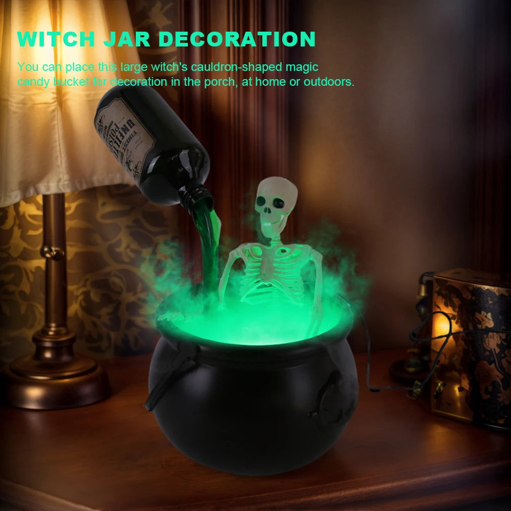 Halloween Decorations Indoor Magic Float Bottle with Cauldron and Mist Maker Party Decor for Home Table Mantel Kitchen Room
