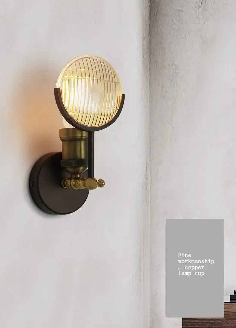 Living room American personality creative retro industrial style bedroom corridor porch bedside restaurant led wall lamp