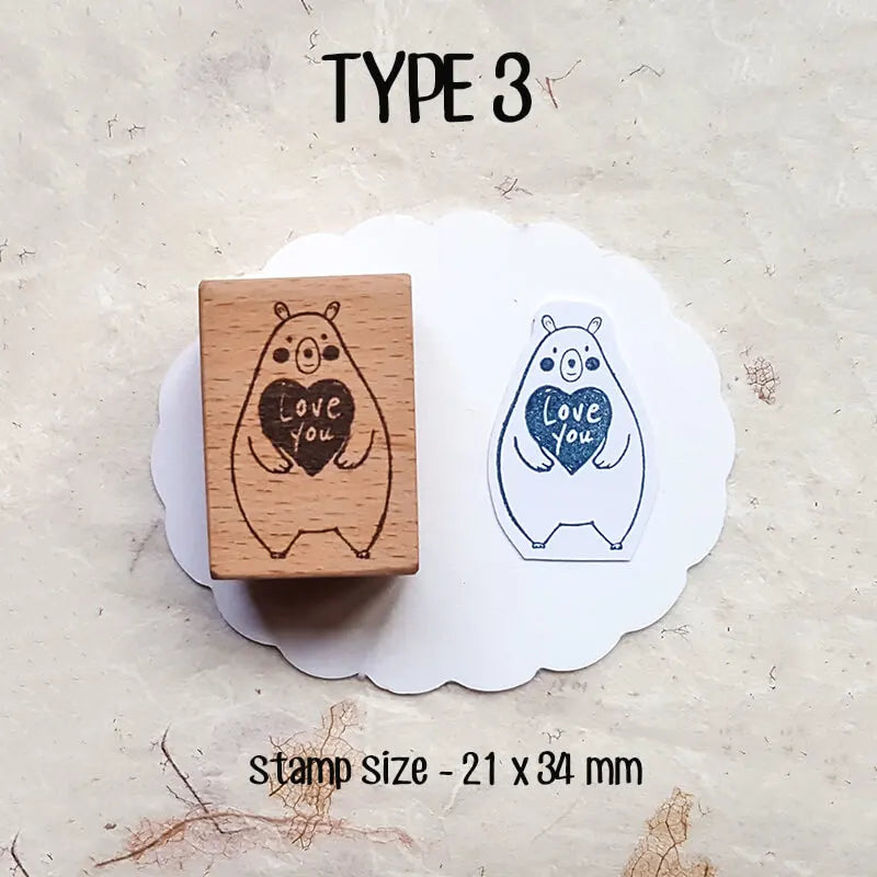 Stamp Scrapbooking 10 Types Thank You Greeting Wooden Stamps Stationery DIY Card