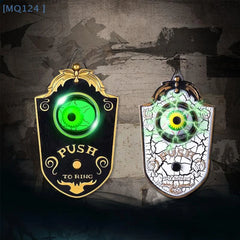 Halloween Decoration One-eyed Doorbell Horror Props Ghost's Day Glowing Home Hanging Electric Luminous Sounding Eyeball Doorbell
