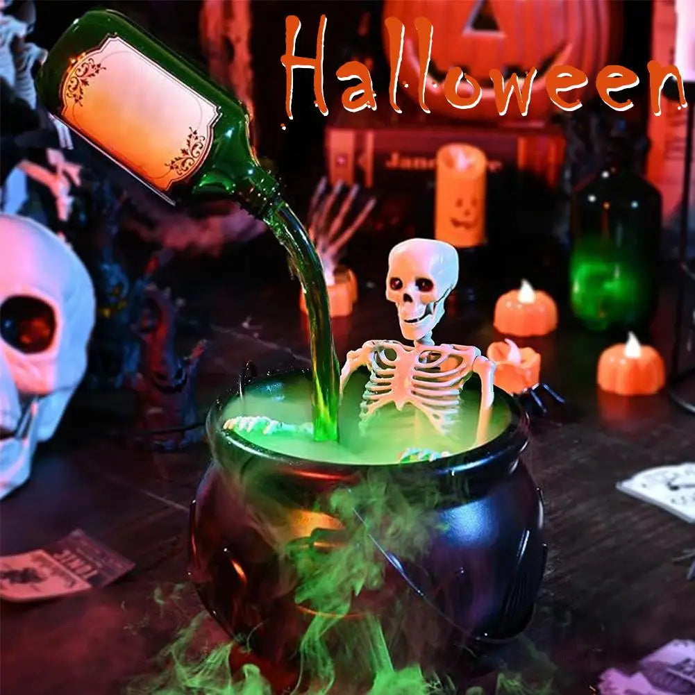 Halloween Decoration Set Halloween Black Witch Bowl DIY Magical Floating Bottle Spooky Skeleton Party Scary Props
