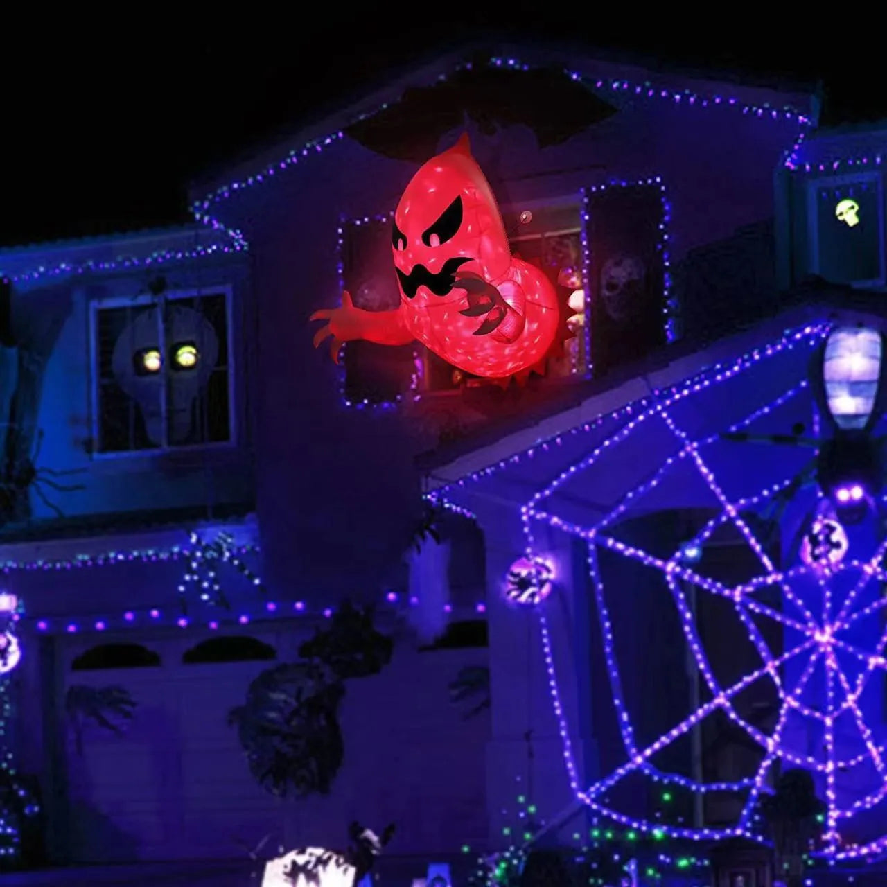 Halloween Ghostbusters Resin Wall Decor Party green gluttonous ghost ornaments Halloween Inflatable Red Ghost Glowing Decoration