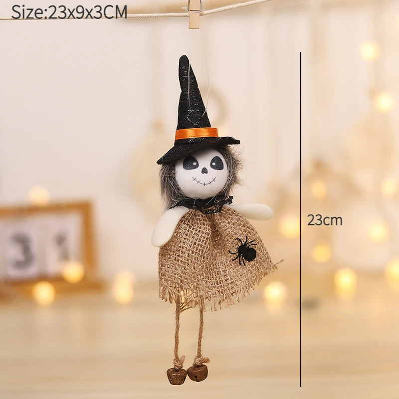 Halloween Decorations Doll Bar Decor Pumpkin Ghost Witch Pendant Scary Halloween Kids Gift Halloween Party Decoration for Home