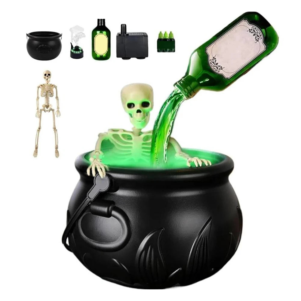 Halloween Decoration Wizard Bowl Magic Float Bottle and Diffuser Halloween Horror Skeleton Ghost Ornaments Haunted House Props