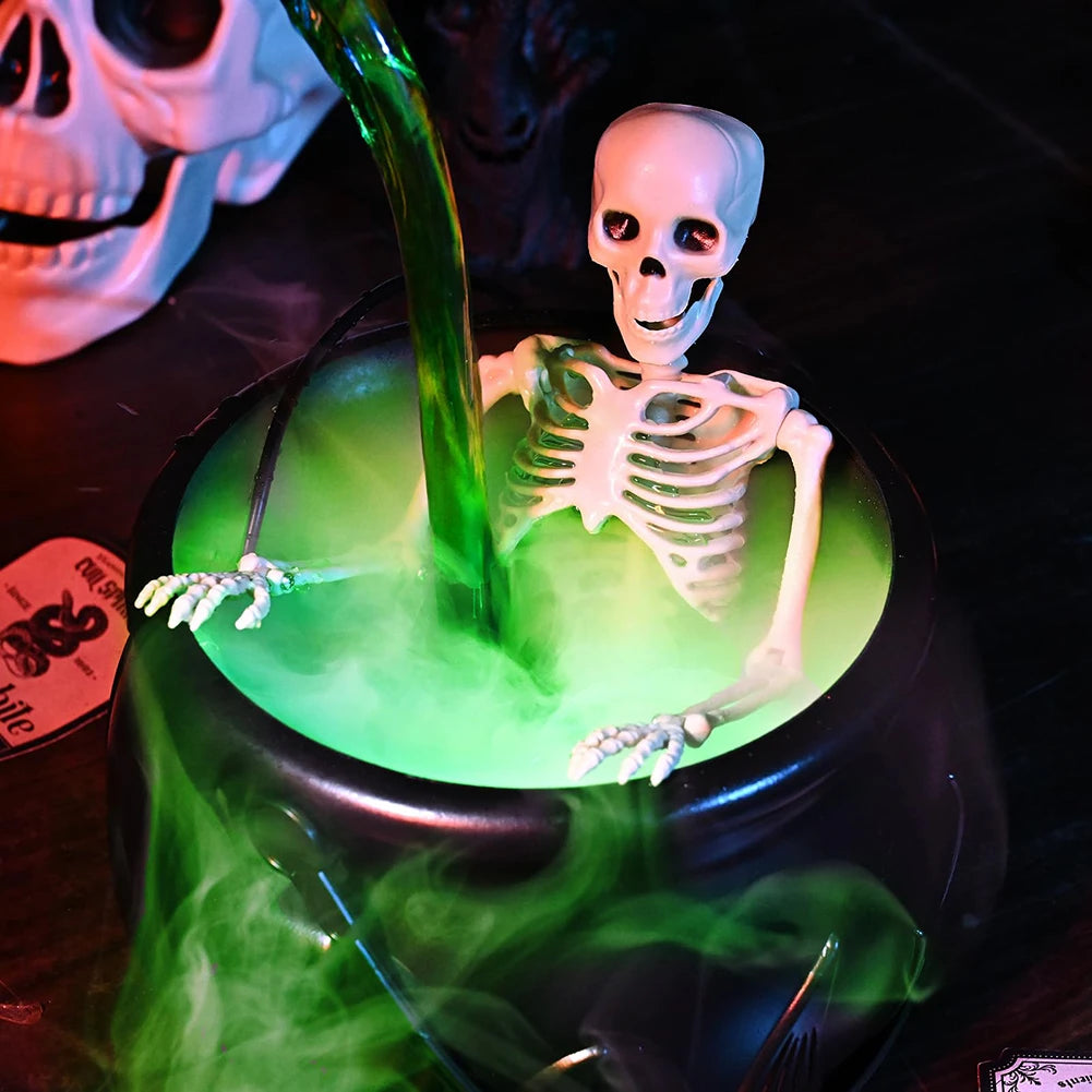 Halloween Decoration Wizard Bowl Magic Float Bottle and Diffuser Halloween Horror Skeleton Ghost Ornaments Haunted House Props