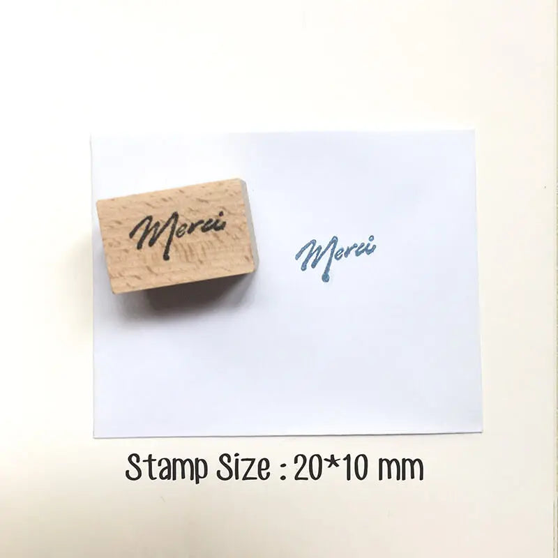 Stamp Scrapbooking 10 Types Thank You Greeting Wooden Stamps Stationery DIY Card