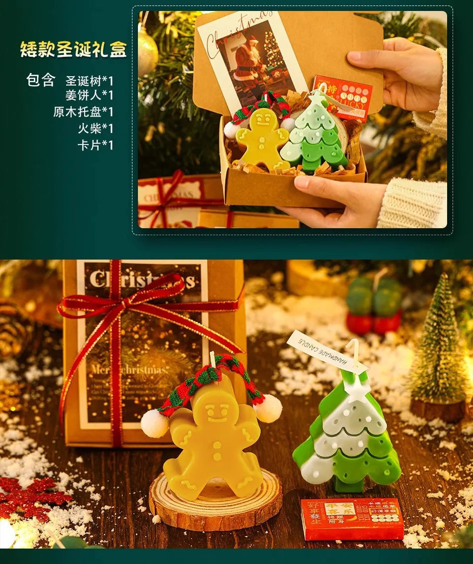 Christmas Gift for Friends Practical Deer Aromatherapy Candle Set Gift Box with Handheld Gifts Christmas Gift Ornament