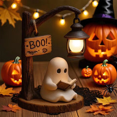 Halloween Lantern Decor Creative Ghost Lamp 3D Resin Halloween Ghost Reading Street Night Light Bedroom Decoration