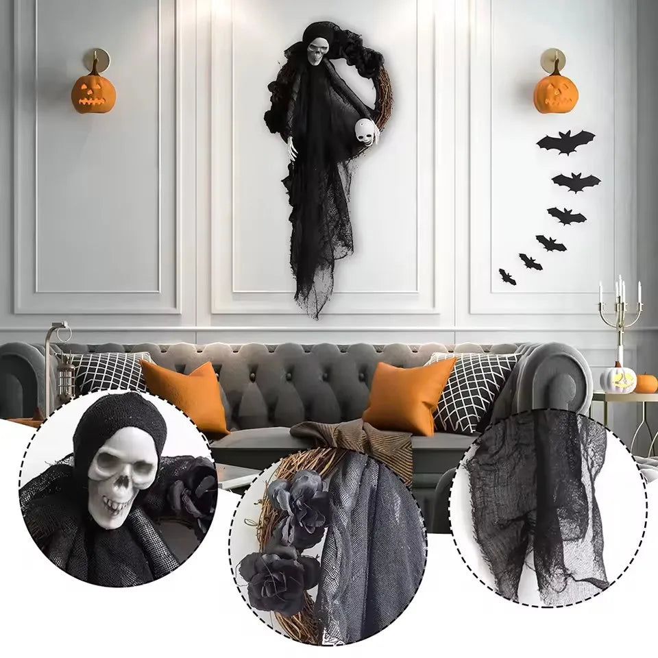 Halloween Ghost Swing Handicraft Resin Cute Ghost Swing Decor Creative Hanging Swinging Ghost Ornament Car Interior Accessories