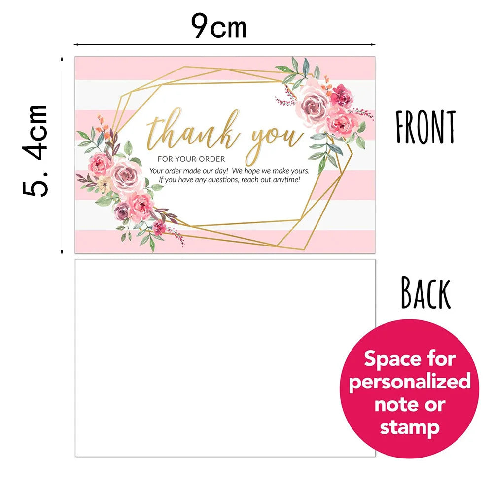 10-30pcs Thanks Greeting Card Thank You Cards Gift Decoration Appreciation Card for Small Business Wedding Paty Retailsale