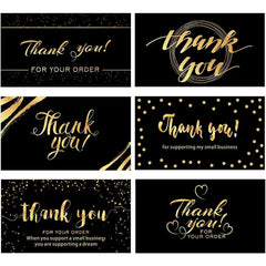 50PCS Thank You Cards For Supporting My Small Business Thanks Greeting Cards Candy Bags Paper Seal Label Party Favor Gift