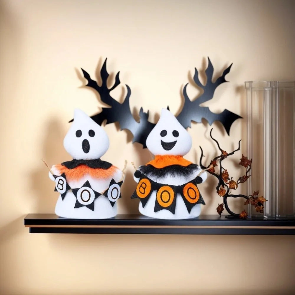 Gift Ornament Funny Halloween Ghost Doll Handicraft Soft Spooky Doll Cartoon Scary Ghost Figurines Ghost Festival Decor