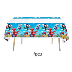 Spidey And His Amazing Friends Birthday Party Supplies, banner，Plates, Napkins and Tablecover for Party Decorations