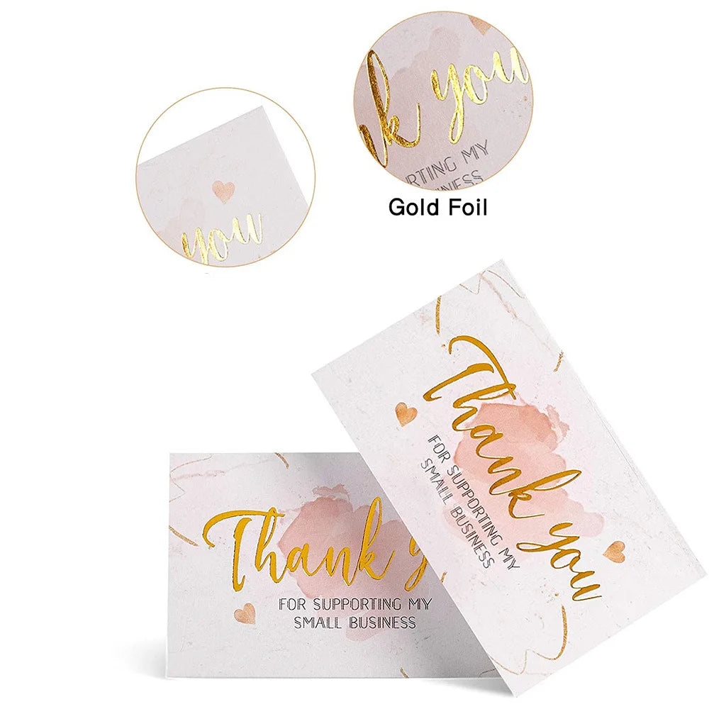 10-30pcs Thanks Greeting Card Thank You Cards Gift Decoration Appreciation Card for Small Business Wedding Paty Retailsale