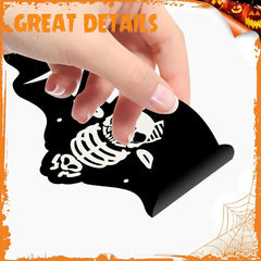 Halloween Bat Shaped Hanging Ornament Fluorescent Bat Decor Glowing Bat Pendant Bat-Shaped For Halloween Party Outdoor Yard