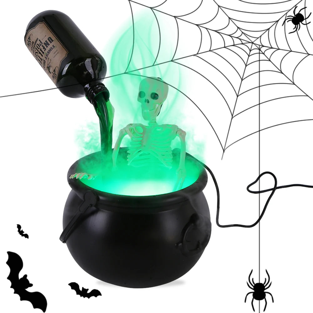 Halloween Decorations Indoor Magic Float Bottle with Cauldron and Mist Maker Party Decor for Home Table Mantel Kitchen Room