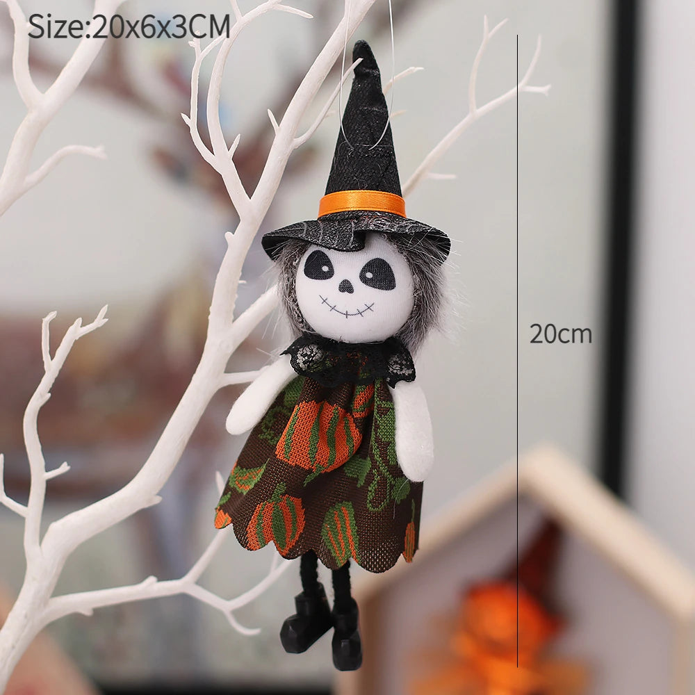 Halloween Decorations Doll Bar Decor Pumpkin Ghost Witch Pendant Scary Halloween Kids Gift Halloween Party Decoration for Home