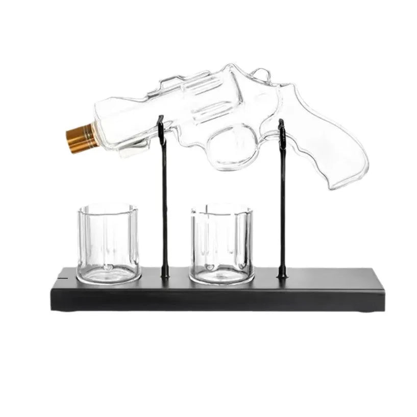 Birthday Gifts for Men Dad Whiskey Gun Decanter Set with Shot Glasses Stocking Stuffers Military Presents dispenser Bar Drinking