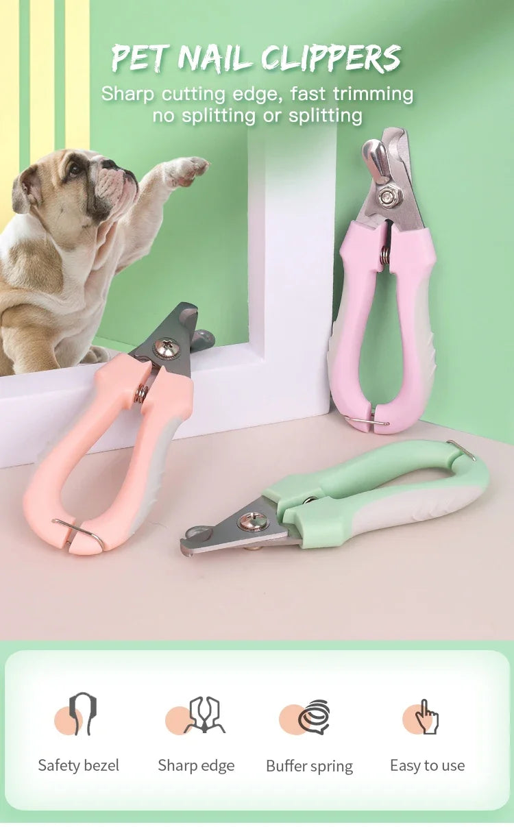 Nail Clippers for Pet Cleaning and Grooming Supplies, Dog and Cat Nail Clippers, Pet Accessories