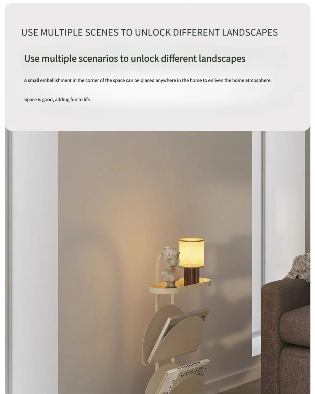 Living room balcony coffee table, magazine bookshelf, bedroom bedside storage rack, creative small table, side cabinet