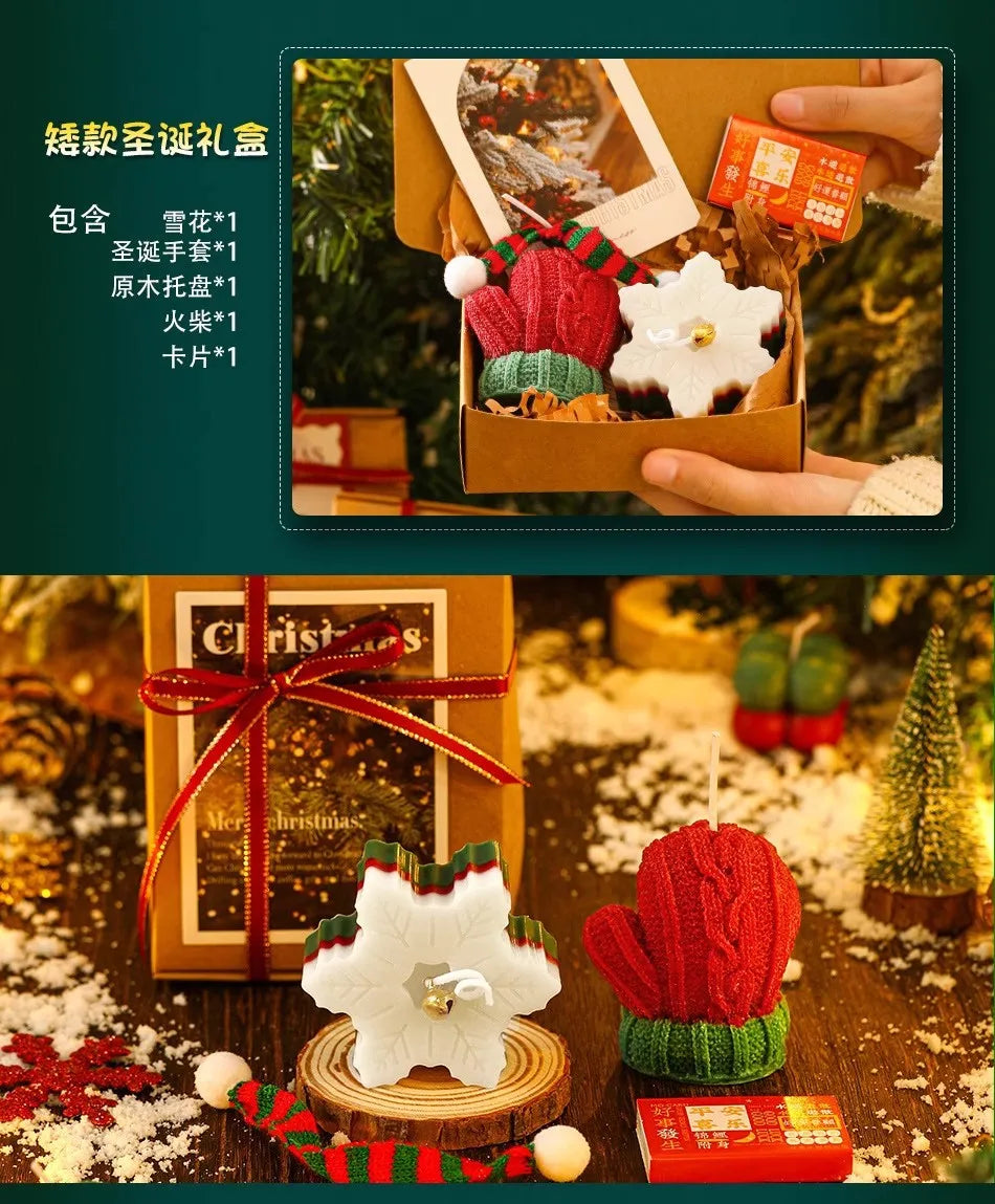Christmas Gift for Friends Practical Deer Aromatherapy Candle Set Gift Box with Handheld Gifts Christmas Gift Ornament