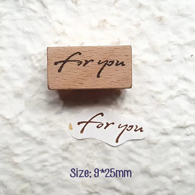 Stamp Scrapbooking 10 Types Thank You Greeting Wooden Stamps Stationery DIY Card