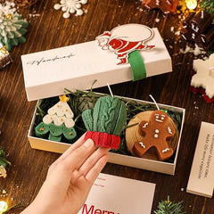 Christmas Gift for Friends Practical Deer Aromatherapy Candle Set Gift Box with Handheld Gifts Christmas Gift Ornament