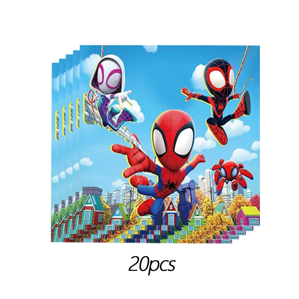 Spidey And His Amazing Friends Birthday Party Supplies, banner，Plates, Napkins and Tablecover for Party Decorations