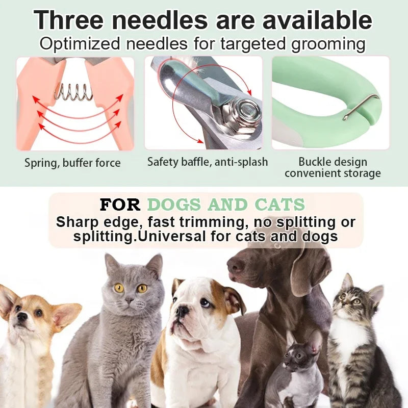 Nail Clippers for Pet Cleaning and Grooming Supplies, Dog and Cat Nail Clippers, Pet Accessories