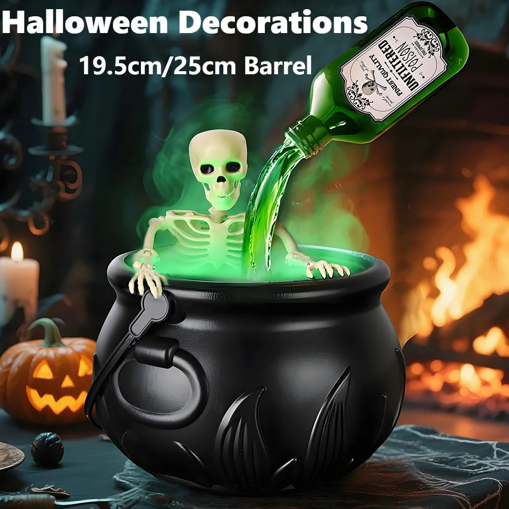 Halloween Decoration Wizard Bowl Magic Float Bottle and Diffuser Halloween Horror Skeleton Ghost Ornaments Haunted House Props