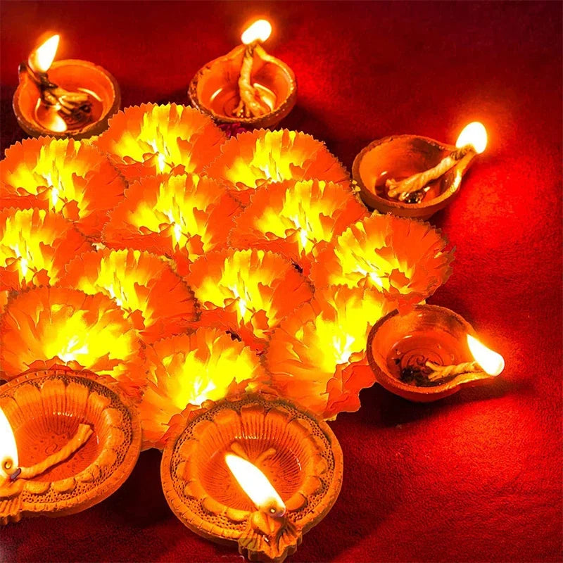 Halloween Diwali Party 1.5m Garland String Lights Mexican Marigold Artificial Flowers Day Of The Dead DIY Home Outdoor Decor