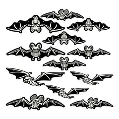Halloween Bat Shaped Hanging Ornament Fluorescent Bat Decor Glowing Bat Pendant Bat-Shaped For Halloween Party Outdoor Yard